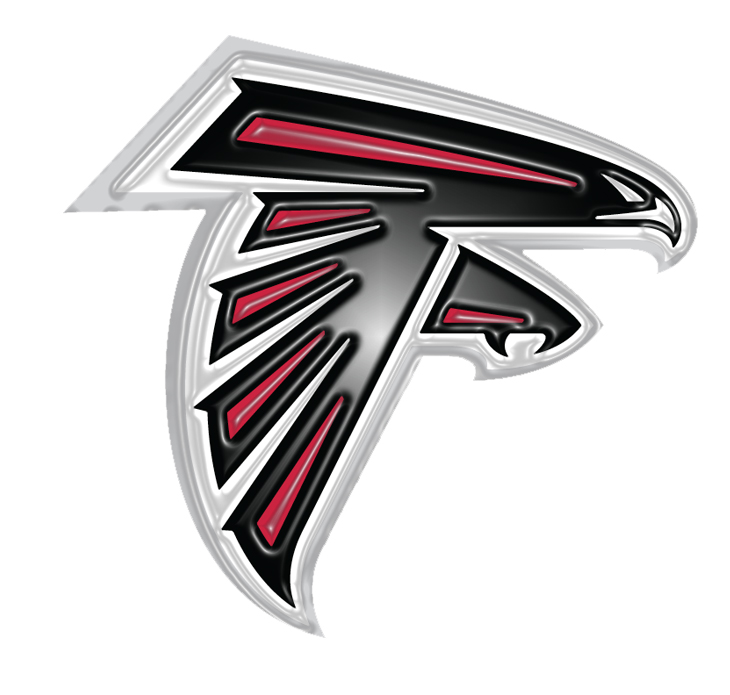 Atlanta Falcons Plastic Effect Logo vinyl decal